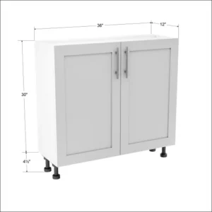 White Shaker 36×12” Base Kitchen Cabinet