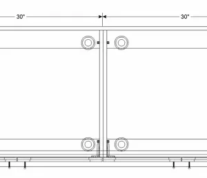 60 inch Kitchen Island with 30 inch Doors
