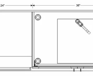 60 Inch Kitchen Island for Sink and Dishwasher