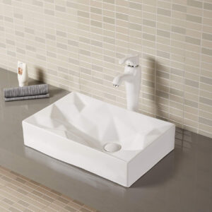 Luxury Patterned Ceramic Bathroom Basin Vanity Sink Oval Above Counter Top Mount Bowl