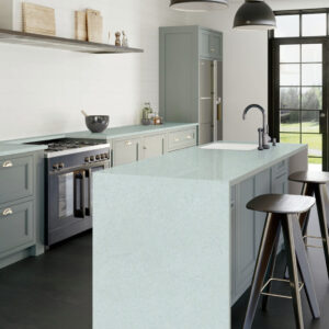 60x26 Quartz Deep Sea Polished Countertop (Ready to Install)
