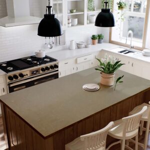 60×34 Sandy Shores Quartz Island Countertop (Ready to Install)