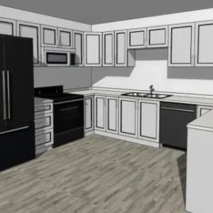 White Shaker U-Shaped Kitchen 10×10