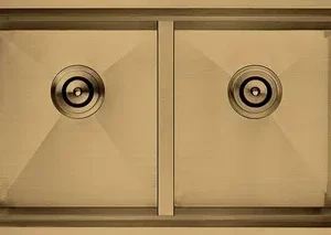 WDG3218 - Gold Double Bowl Workstation Sink