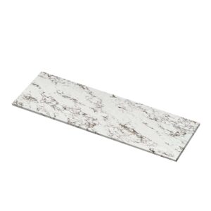 125×34 Woodland Snow Quartz Polished Island Countertop (Ready to Install)
