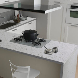 60x26 Quartz Dapple Storm Polished Countertop (Ready to Install)
