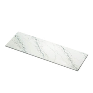 125x34 White Alps Quartz Polished Island Countertop (Ready to Install)